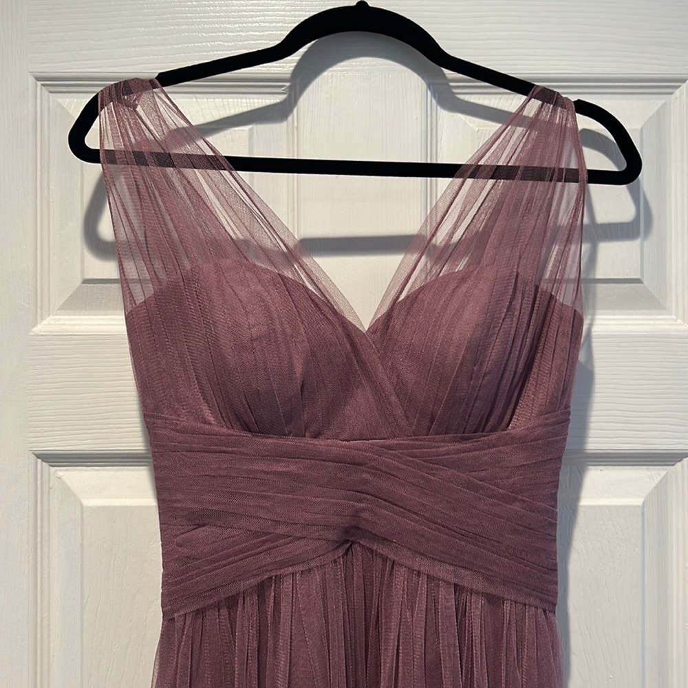 V-Neck A-Line Bridesmaid Princess Dress Wisteria